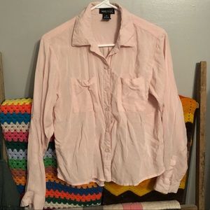 Wet seal Button down peach pink like color top